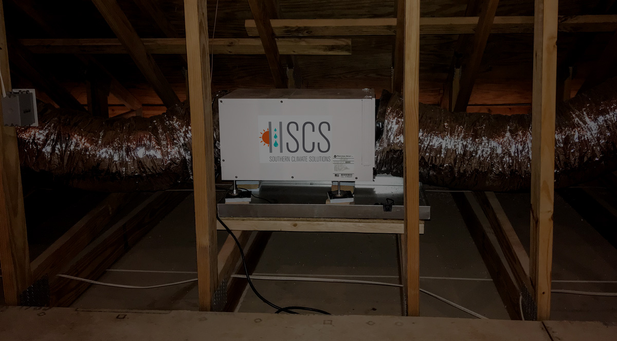 attic dehumidifier installed independently ducted whole home dehumidifier in Destin Florida