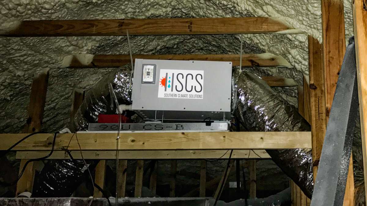 attic dehumidifier dedictaed dehumidifier installed in pensacola fl attic