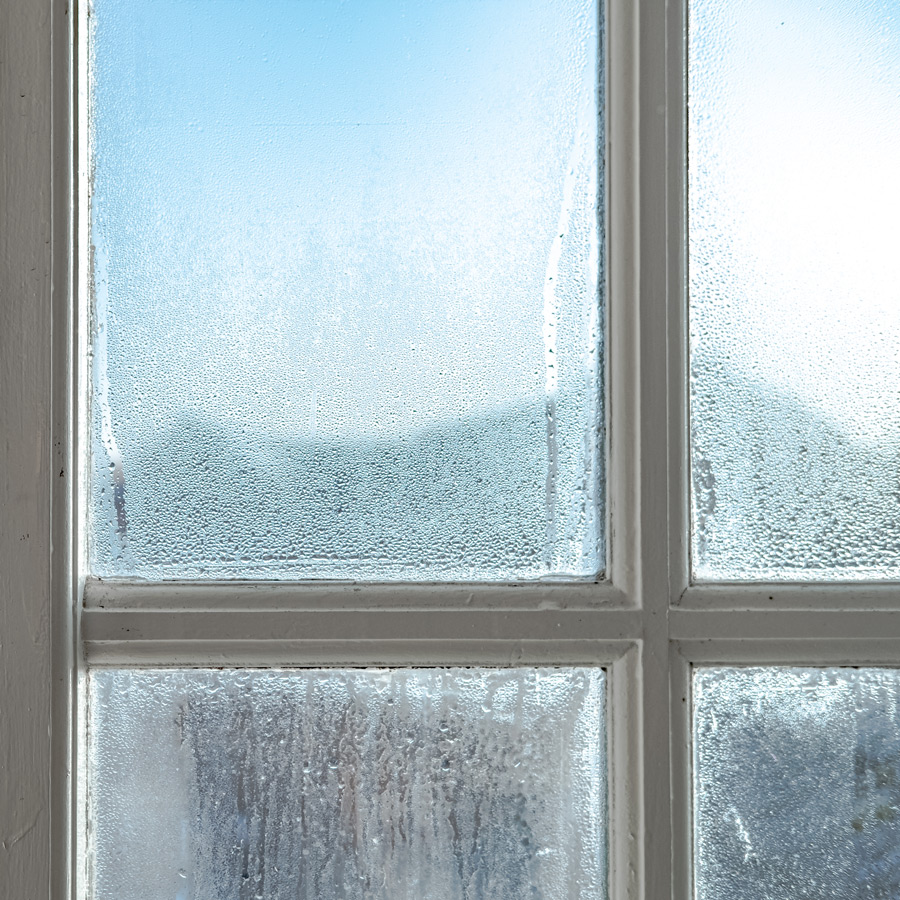 window pane condensation