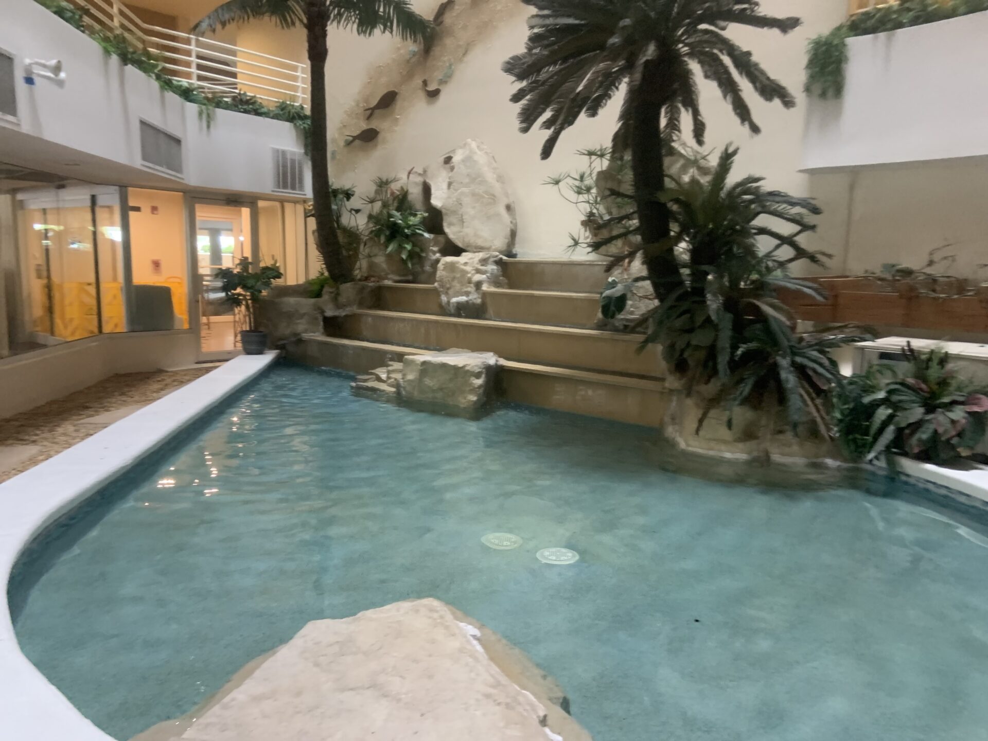 condo atrium water feature humidity