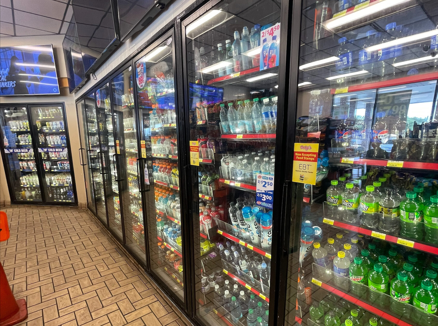 post installation results of condensation fee cooler doors in convenience store