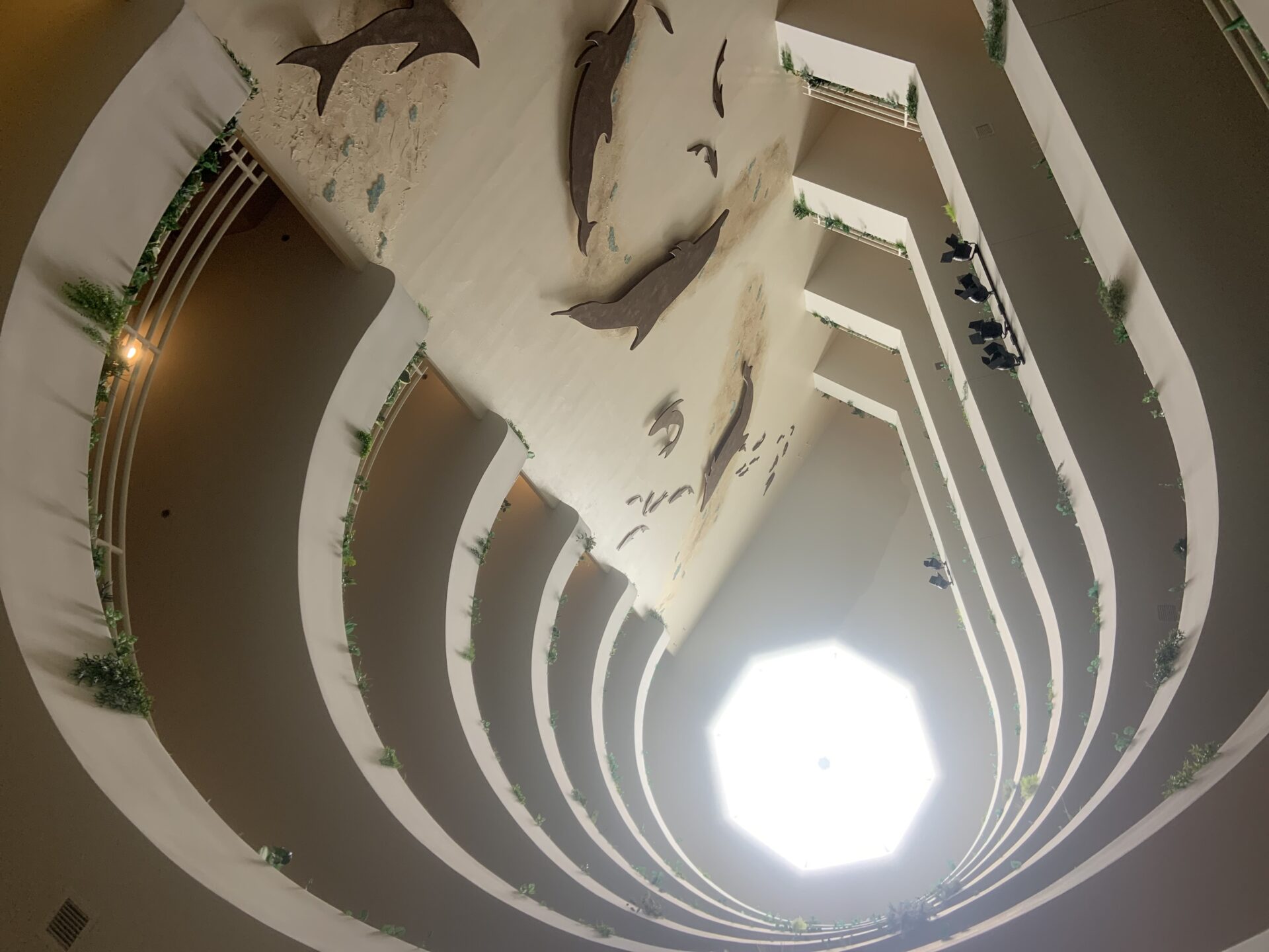 multi story atrium condominium building